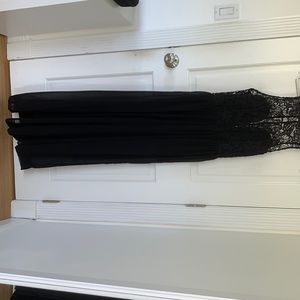 Mustard seed black lace pantsuit